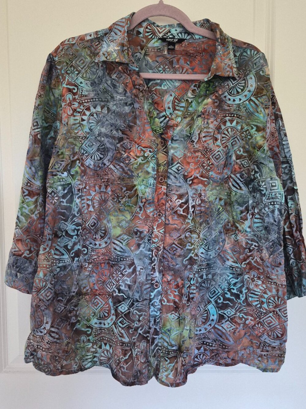 Krazy Kat Womens 1X Boho Batik Style